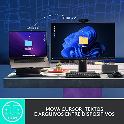 Mouse sem fio Logitech MX Master 3S com Sensor Darkfield para Uso em Qualquer Superfície, Design Erg