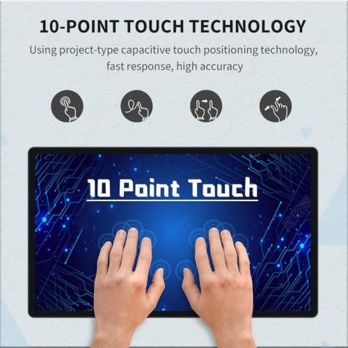 Image of 21.5 inch Android 14 Touchscreen Monitor Tablet, 16:9 FHD 1080P, WiFi & BT, Built-in Speakers, RK3576 4GB RAM & 32GB ROM, Smart Board for Classroom, Meeting & Game
