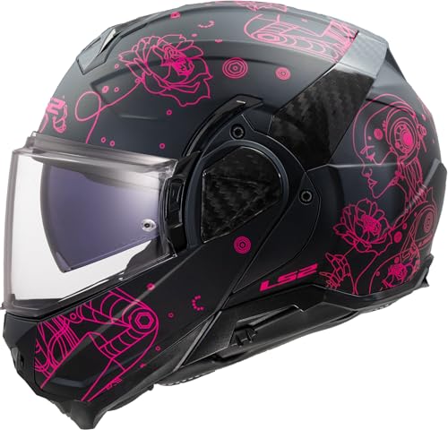 LS2, Casco Moto Modular ADVANT II SOPHIA Black Pink, 3XL