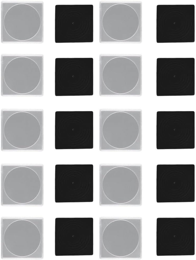 20-Piece Square Coin Storage Capsule Case Set – Transparent PC Collector Box with Adjustable Foam Liner, Fits 16mm to 40mm Diameter, Compact 4.8 x 4.8 x 0.7 cm(C)