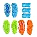 KATOOM Mop Schuhe 3 Paar Bodenwischer Lazy Slippers Hausschuhe Reinigungspantoffeln Putzschuhe Microfaser Staubmopp Hausschuhe Bodenreiniger Schuhabdeckung Wischmop mit 15 Paar Einweg Überschuhe
