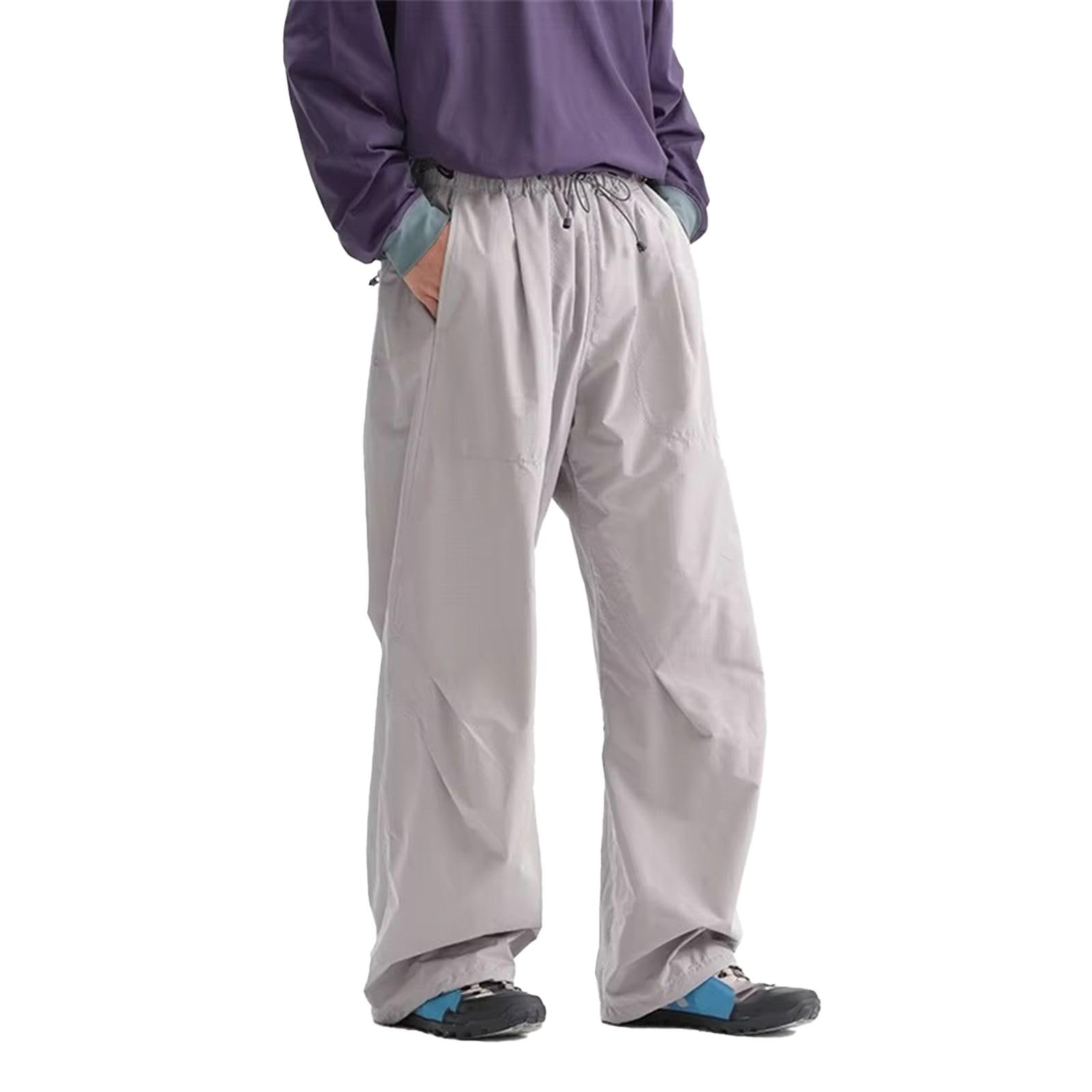 Pantalones de Carga Deportivos Ligeros para Hombre, Pantalones Unisex Holgados bolsudos callejeros