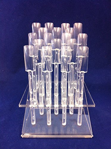 Beauticom 18 Piece Clear Plastic Nail Tip Sticks With Display Stand Set