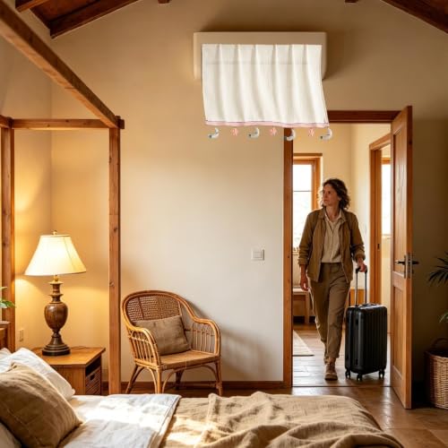 Deflector de aire acondicionado para pared sin taladro y regulable 7