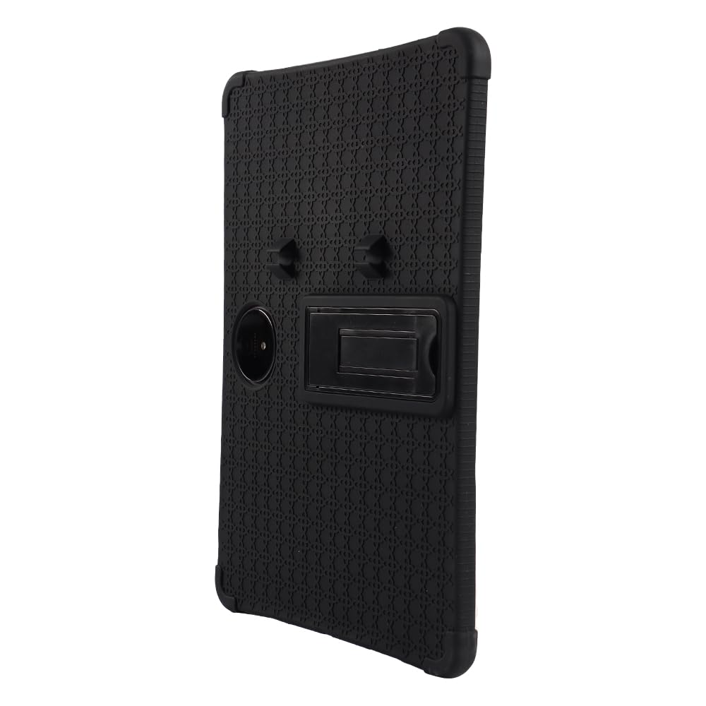 4 Cornors - Funda de silicona a prueba de golpes compatible con tablet Fro TCL NxtPaper 11 Plus 11.5 (9469x) con soporte plegable, protección completa (TCL NxtPaper 11 Plus 11.5 (9469x) negro)