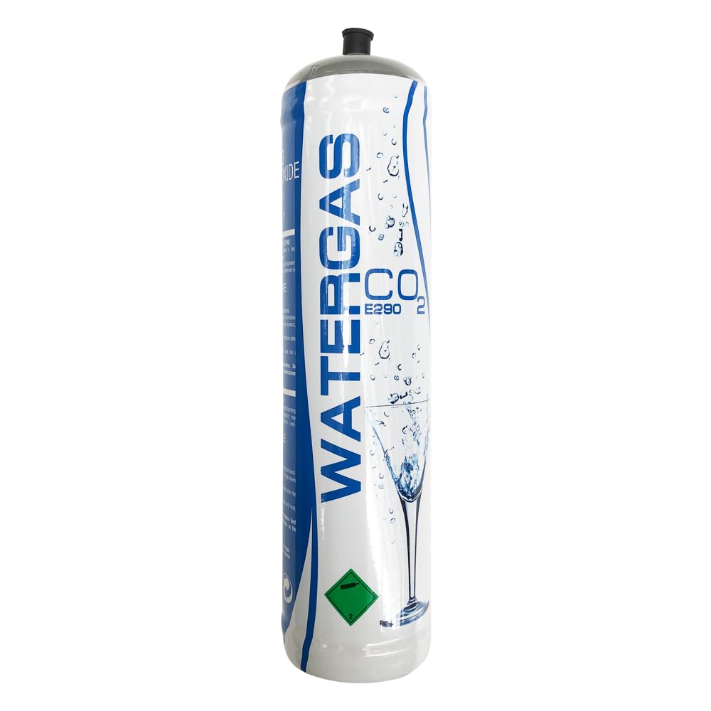3S SuperSamaStore Watergas Bombola Co2 E290 Uso Alimentare Gasatori Acqua | Bombola CO₂ Usa e Getta con Attacco M11x1, Anche per Acquari, Monouso, 30 x 7 Cm