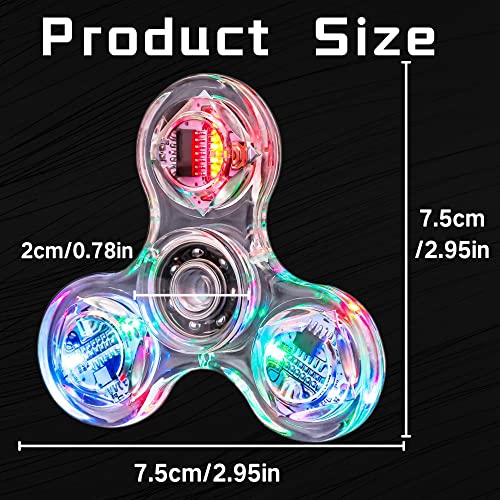 Steemjoey Fidget Juguete, Fidget Juguete De Luz, Pack de Fidget Cristal LED Juguete para Dedos Fidget de Mano, ADHD Juguete contra Ansiedad Reductor de Estrés