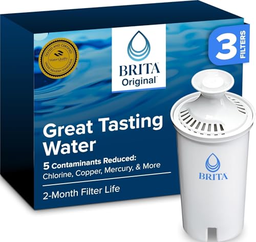 Brita Original Replacement Water Filter, Pitchers and Dispensers, 3 Pack