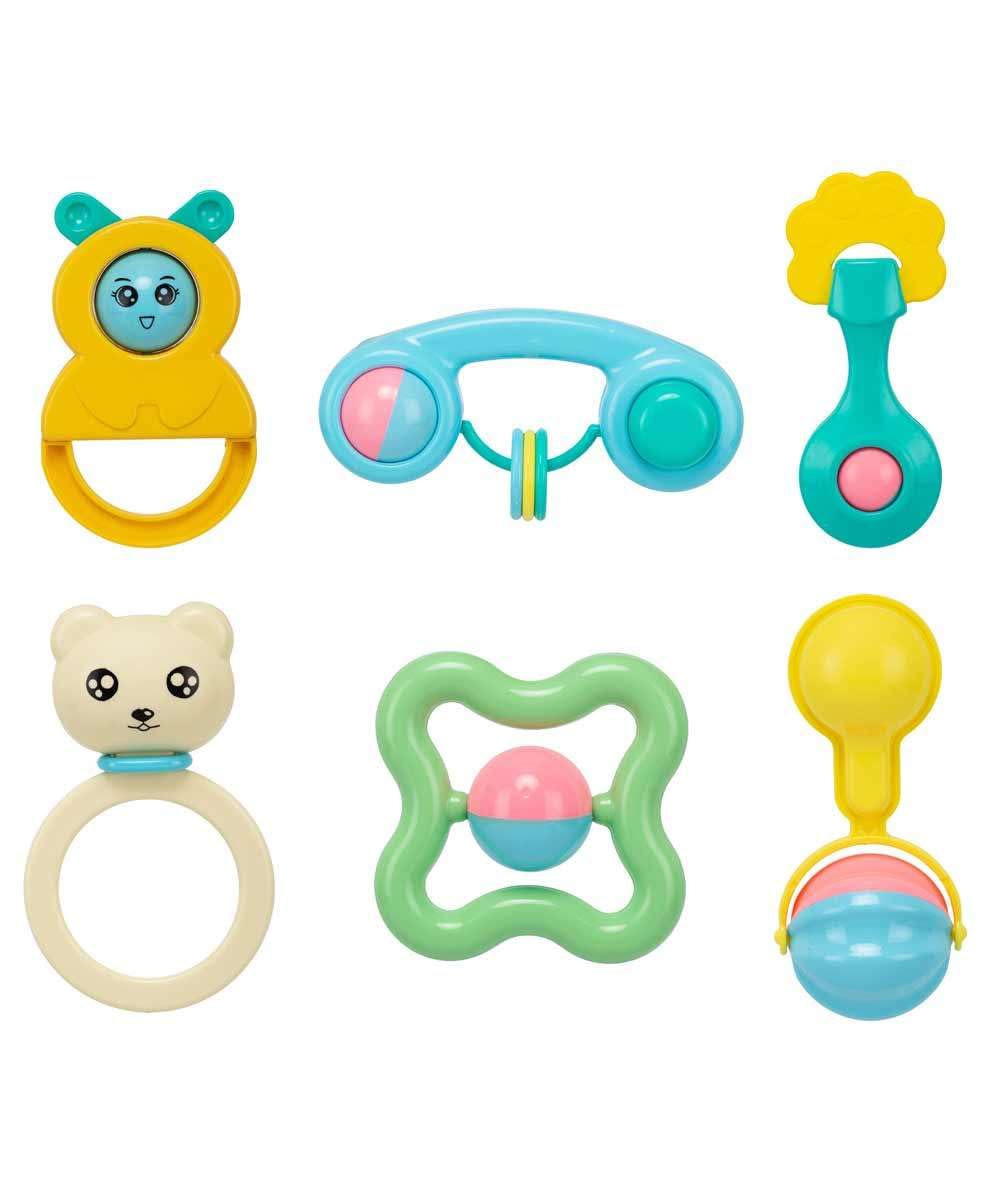 YUIOP - Rattle Set & Teether Toy - Ergonomic Grip - Melodious Sound - Smooth Rolling - Baby Toys - Attractive Colors - Baby Safe (Premium Rattle Set (6 Pcs)) (B0DCJL2Q74) Amazon Price History, Amazon Price Tracker