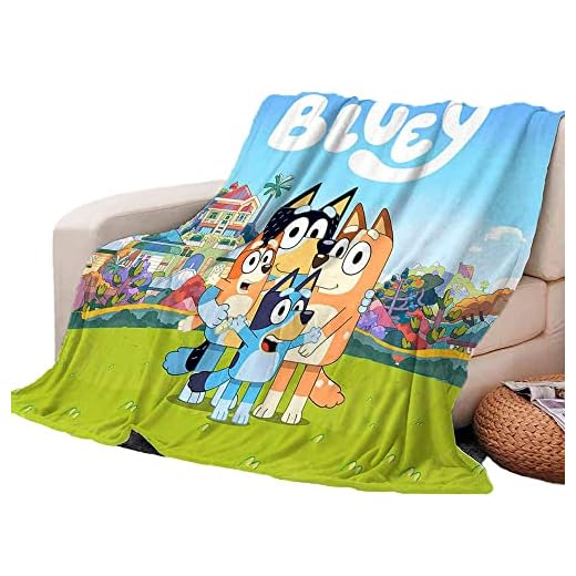 ORGANISET | 50"x 40" | Blanket for kids, Toddler Blankets for Boys and Girls, Kids Blankets Cartoon, Bluey Toddler Bedding, Bluey blanket, Boy Blankets, Throw Blanket Flannel for Bed Couch living Room
