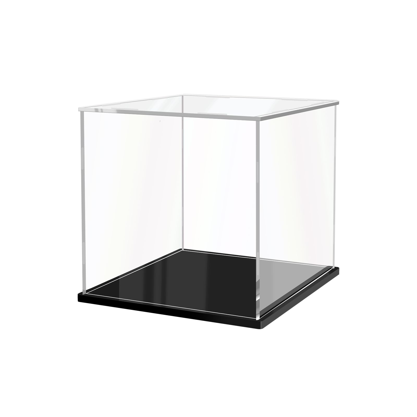 JUJOMAT Vitrine en acrylique transparente pour figurines d'action, jouets, objets de collection 17 x 17 x 17 cm