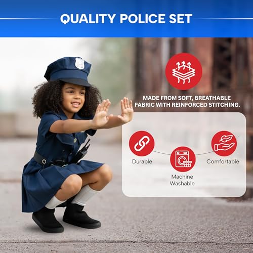 Disfraz de Oficial de Policía para Niñas miniatura 5