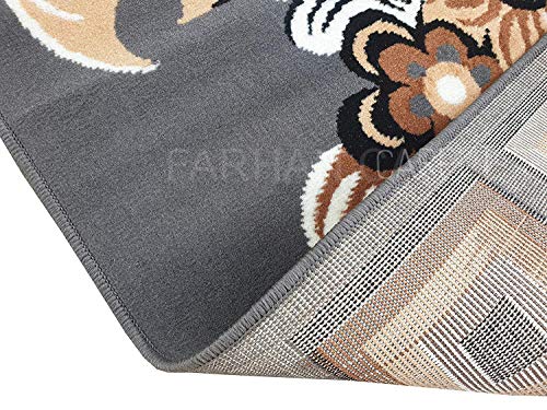 Image of Modern Carpet Velvet Touch 6.0X 8.0 Feet Grey AE
