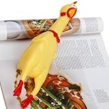 budiniao Divertido Juguete para Mascotas con Forma de Pollo Que provoca Risas y diversión en los Perros con Sonidos Fuertes al apretarlo. El Juguete de Pollo chillón Aumenta la diversión del Perro al