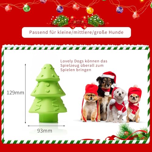 Lairle Weihnachten Hundespielzeug,Hund Kauspielzeug für Aggressive Kauer,Unverwüstliche robuste quietschende Hundespielzeug,Hund Kauspielzeug für kleine mittlere große Rasse