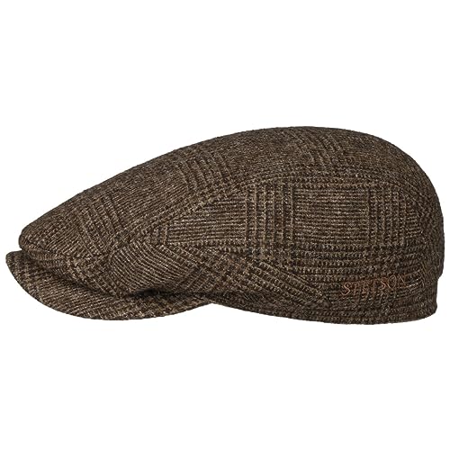 Stetson Sustainable Glencheck Driver Flat Cap Men Brown 7-7 1/8