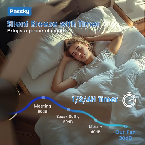Image of Passky Ceiling Fans with Lights, 42 inch Sleek Ceiling Fan with Light and Remote Control, 3CCT, Dimmable, Reversible, Noiseless, Silver Ceiling Fan for Bedroom, Living Room