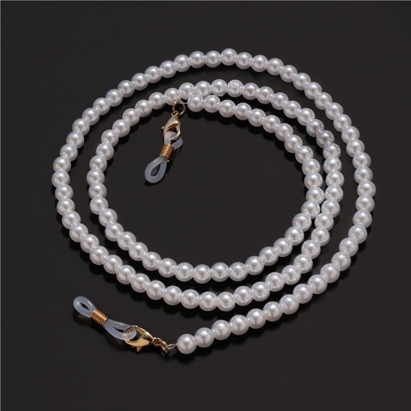 Versatile Bright Eyewear Retainers Retro Eyeglass Chains Pearl Beads Sunglasses Hanging Neck Accessories