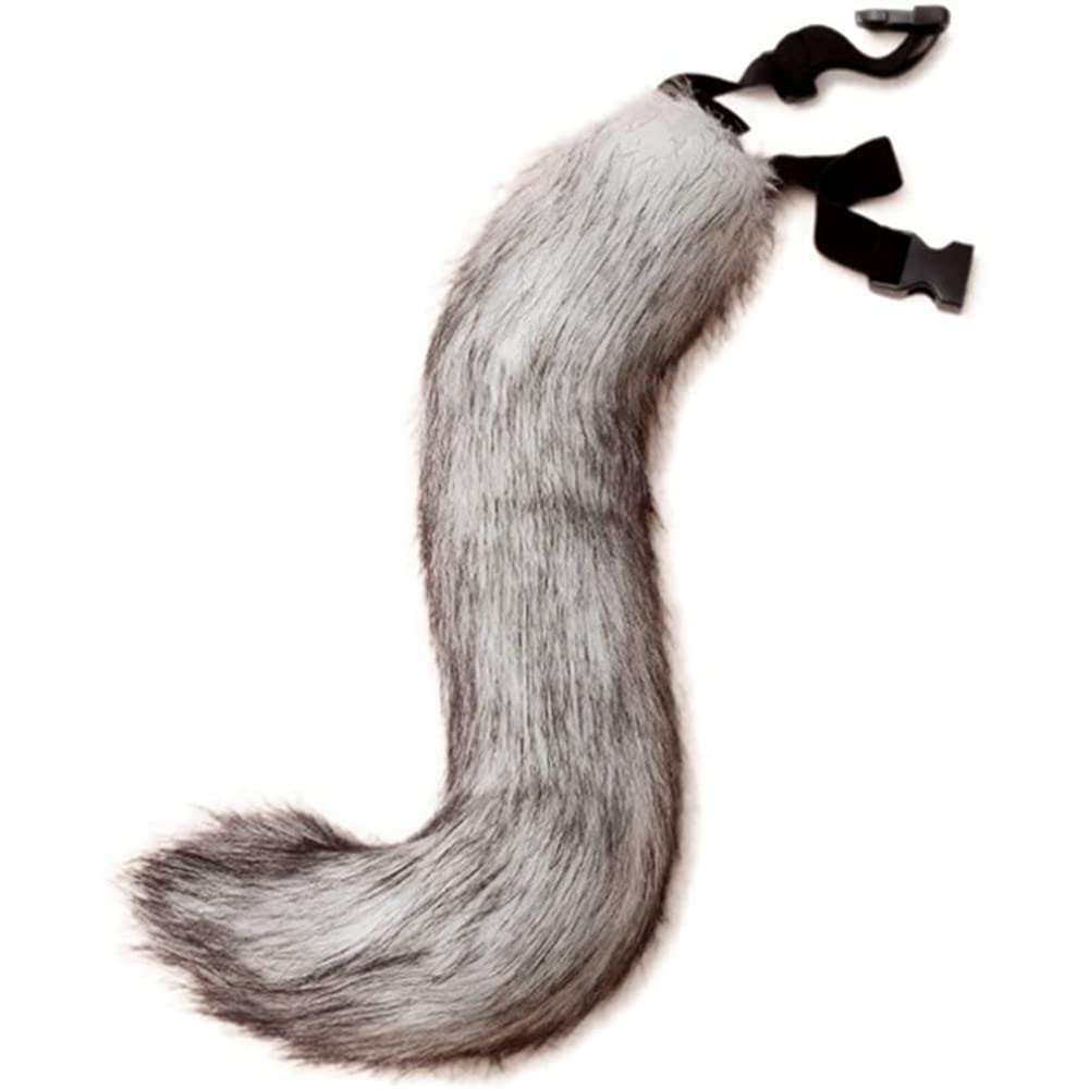 DRESHOW Fox Fur Tail Fake Fur Tail Dog Tail Cosplay Party Costume Super Huge Fluffy Tail for Adult