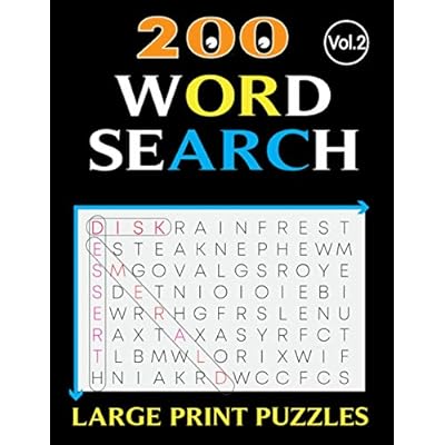 200 WORD SEARCH LARGE PRINT PUZZLES (Vol.2)