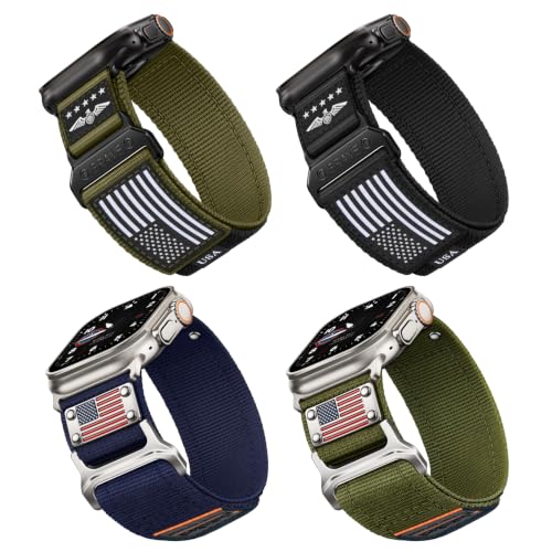 Image of 4 Pack Stretchy Solo Loop Compatible with Apple Watch Bands Women Men