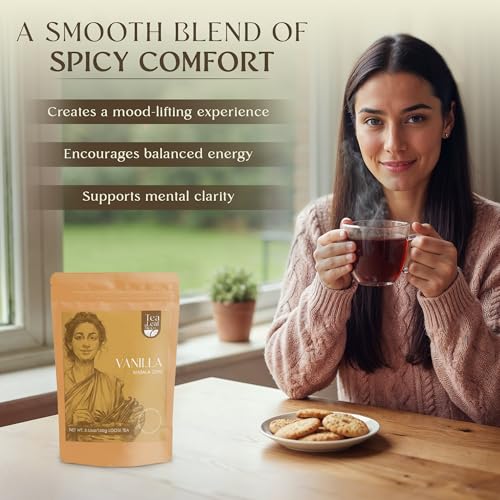 Image of Vanilla Masala Chai Black Tea Loose Leaf 100gm /3.5oz, Make Upto 50 Servings
