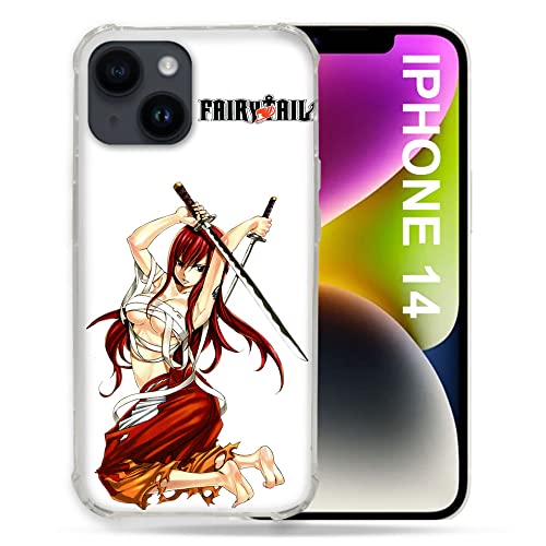 Coque iPhone 14 Erza Fairy Tail antichoc contre les rayures de l'écran