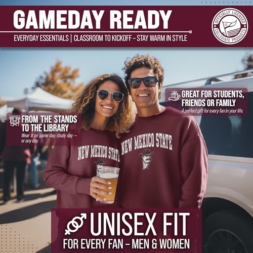Image of NCAA College Sweatshirt Fleece Crewneck Pullover for Men and Women | Officially licensed NCAA college gameday crewneck pullover - 9 oz fleece lined sweatshirt with arch and logo design