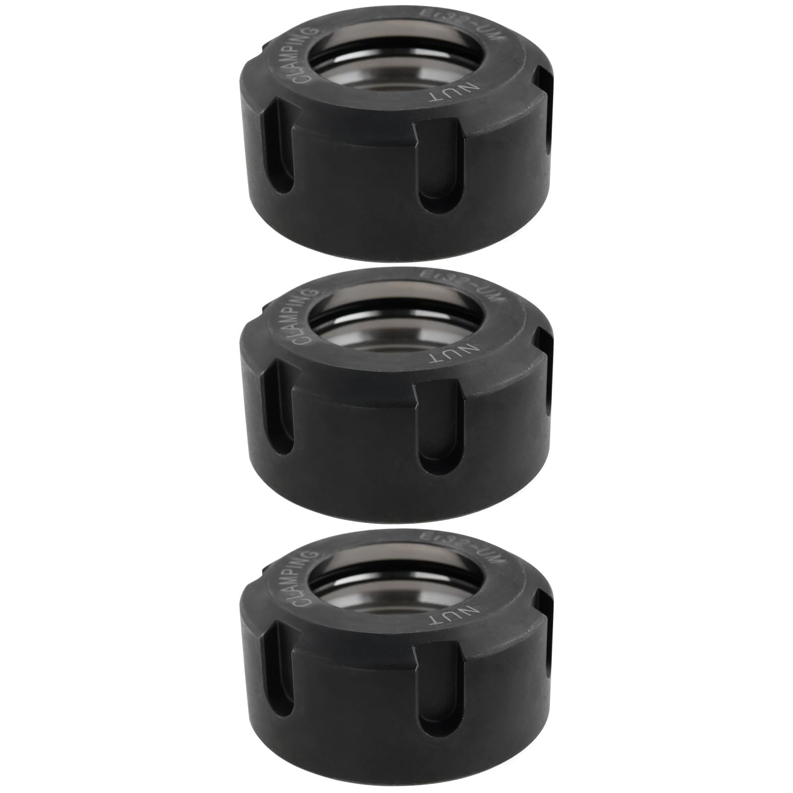YINETTECH 3x ER32UM Collet Clamping Nuts 40 Brand Fasteners Prcatica Metal Collet Nut for Milling Engraving Machine Chuck Holder Lathe