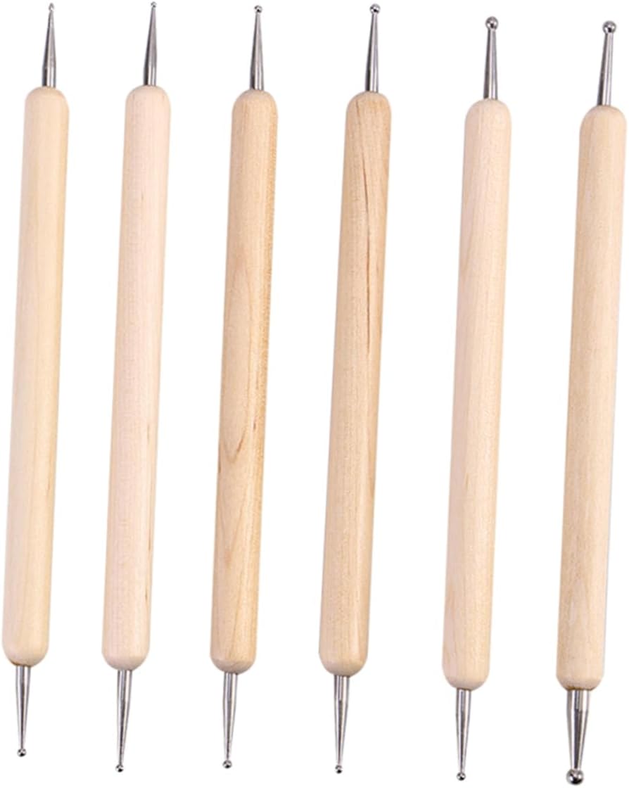 Uonlytech 10pcs Stylus Tools Set for Clay Sculpting Double-Ended Ceramic Clay Tools Pottery Modeling Kit Embossing