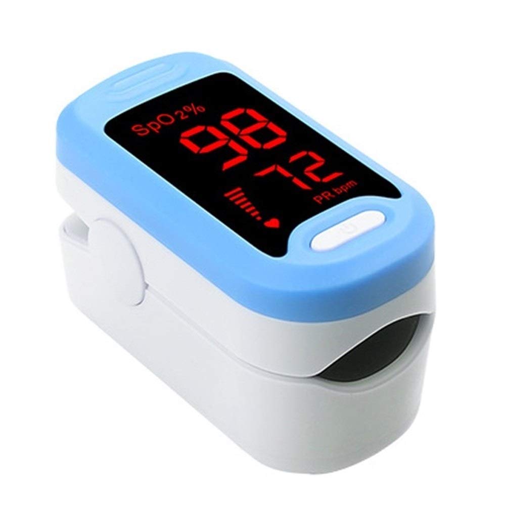 YHW Oxímetro de Pulso con Pantalla LED Puntas de los Dedos SPO2 Medidor de oxígeno en Sangre Oxímetro de saturación Oxímetro portátil para el hogar Lectura rápida （Colores de Estilo Aleatorio ）