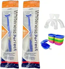 Kit de Clareamento Dental Profissional, Gel Clareador com Moldeira, Branqueamento Rápido e Seguro.