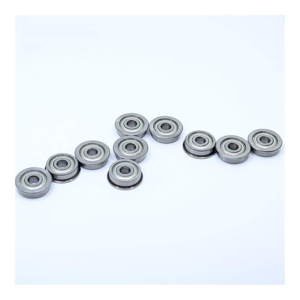 SUOFEILAIMU F627ZZ Flange Bearing 7x22x7 mm Deep Groove Ball Bearing ABEC-1 (10 PCS) Flanged Ball Bearings F627 Z ZZ Precision Bearing