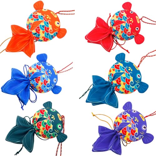 6 Bolsas de Seda Koi China para Regalos y Dulces miniatura 1