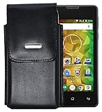 Vertikal Etui für / MEDION LIFE E4005 (MD 99253) / Köcher Tasche Hülle Ledertasche Vertical Hülle Handytasche mit einer Gürtelschlaufe auf der Rückseite
