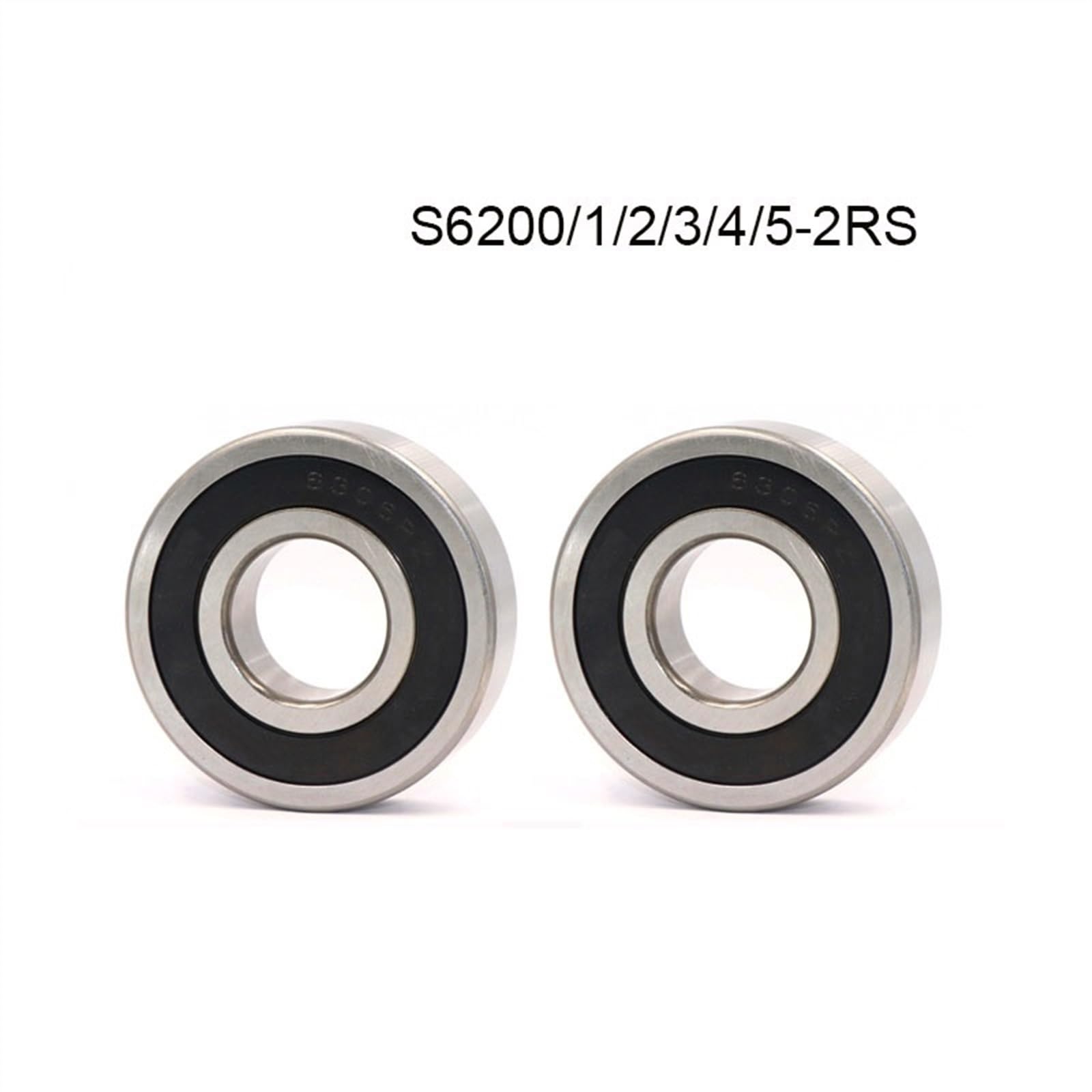 5/10PCS Cuscinetto A Sfere In Acciaio Inox S6201RS S6200RS S6202 S6203 S6204 S6205RS Cuscinetto ABEC5 Cuscinetti A Sfera In Acciaio Inox (Size : S6203-2RS 5PCS)