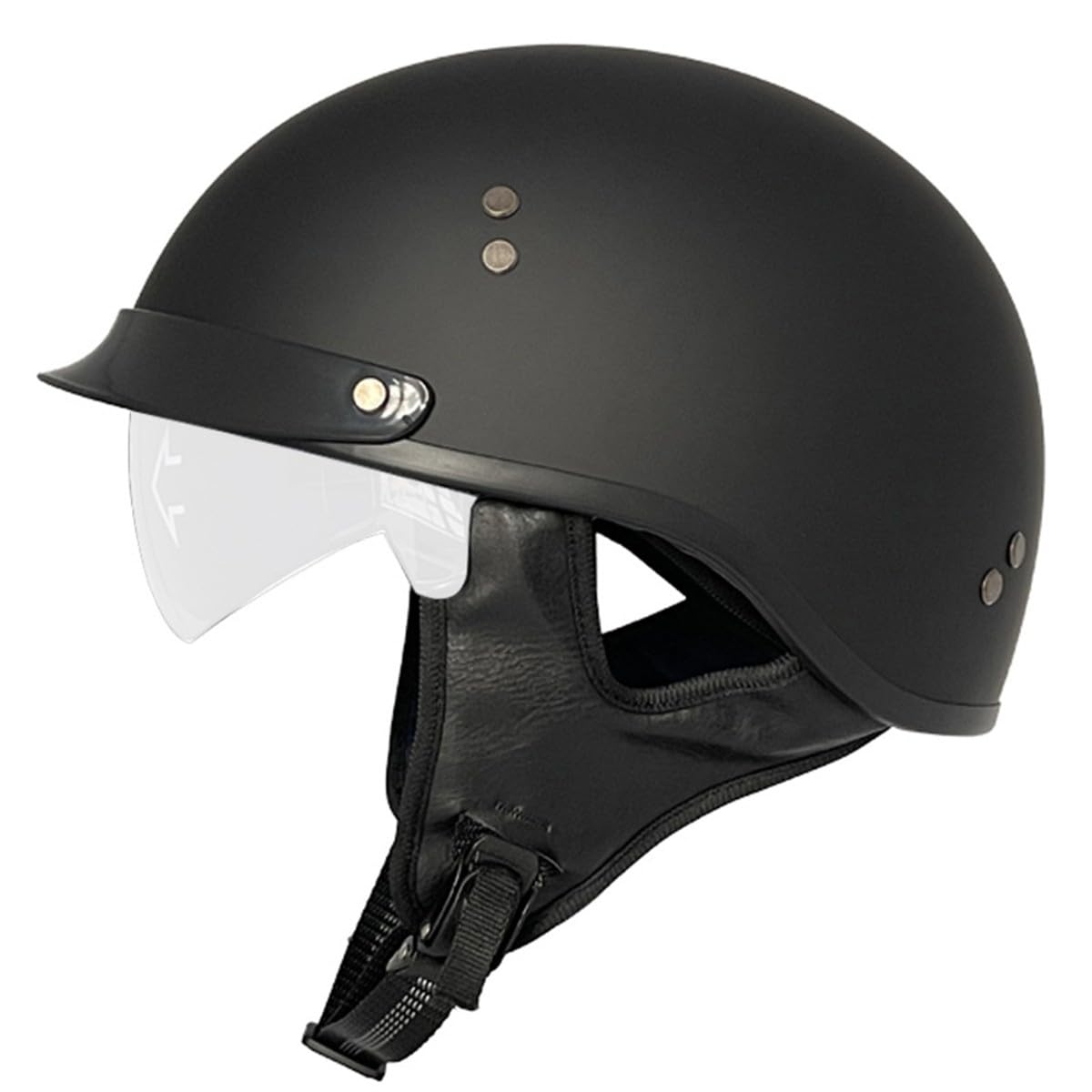 Casco De Moto Vintage Jet Homologado DOTECE Casco De Motociclista Medio Casco con Visera Solar 3/4 Cascos Abiertos De Moto para Hombres Y Mujeres Scooter Crash Casco