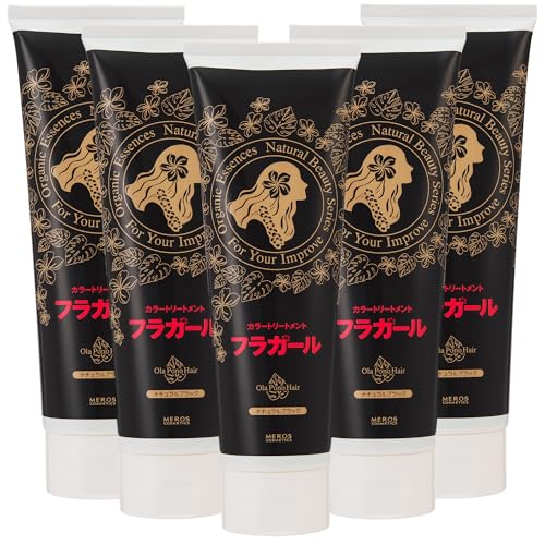 フラガールカラートリートメント ナチュラルブラック【同色5本セット】ノンジアミン ノンシリコン ノンパラベン ノンアルコール 白髪染め 無添加