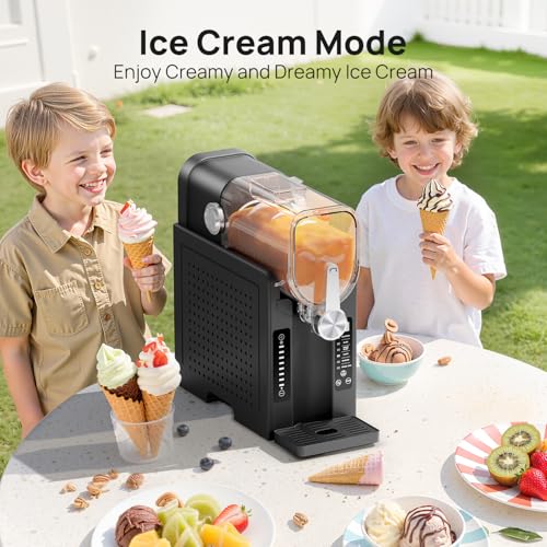 slushie machine no ice needed slushy machine for home frozen drink maker with 6 preset programs for margaritas frapps milk shake and more led display auto clean black 1 pack6 modes