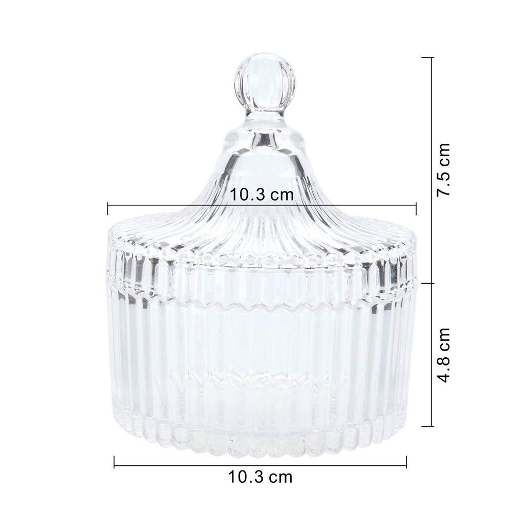 Vasi Di Vetro Per Caramelle - 2 Pezzi Con Coperchio, Decorativi, 0.5L - Foto 3