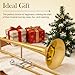 SONICAKE Bb Alto Slide Trombone for Beginners Students - Gold Lacquer Brass Trombone Full Kit with 7C Mouthpiece, Hard Case, Gloves & Cleaning Kit QTB-01