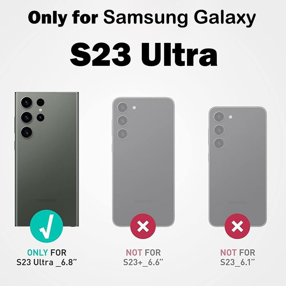 PASNEW S23 Ultra Case Card Holder,[Compatible with Magsafe Wireless Charging] Wallet Leather Shockproof Magnetic Shell for Samsung Galaxy S23Ultra with RFID Shield [Not for S Pen],6.8 inch,Brown - Image 2