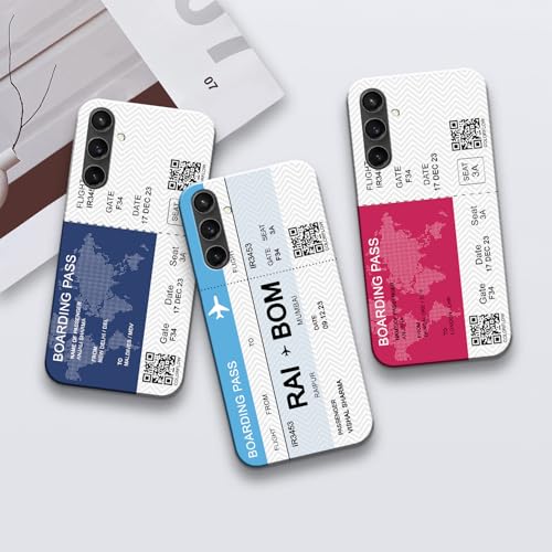 Image of COLORflow Polycarbonate Back Cover Case Compatible With Samsung Galaxy S23 FE 5G | Boarding Pass Colors Customized Back Cover Compatible With Samsung Galaxy S23 FE 5G, Multicolour