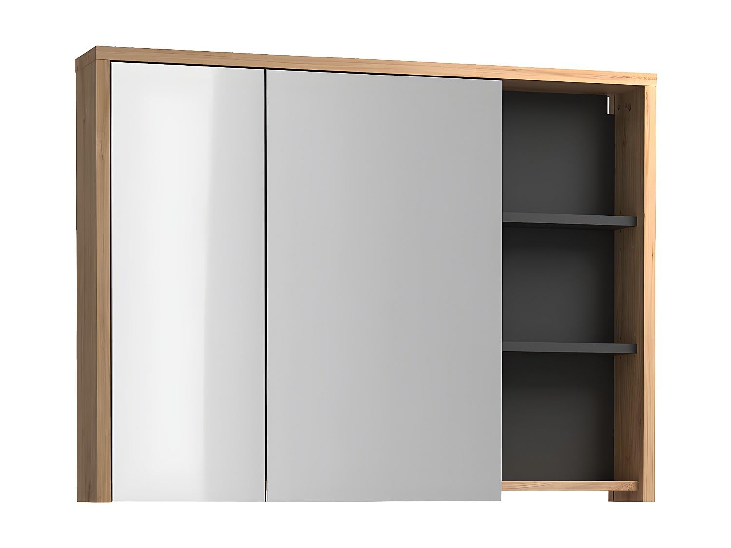 Vente-unique - Bathroom wall cabinet in a natural colour - 100 cm - PURNAL