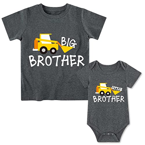 Image of Funnycokid Big Brother Little Brother Matching Outfits Toddler Lil Bro Boy Shirts Set Baby Gifts Clothes