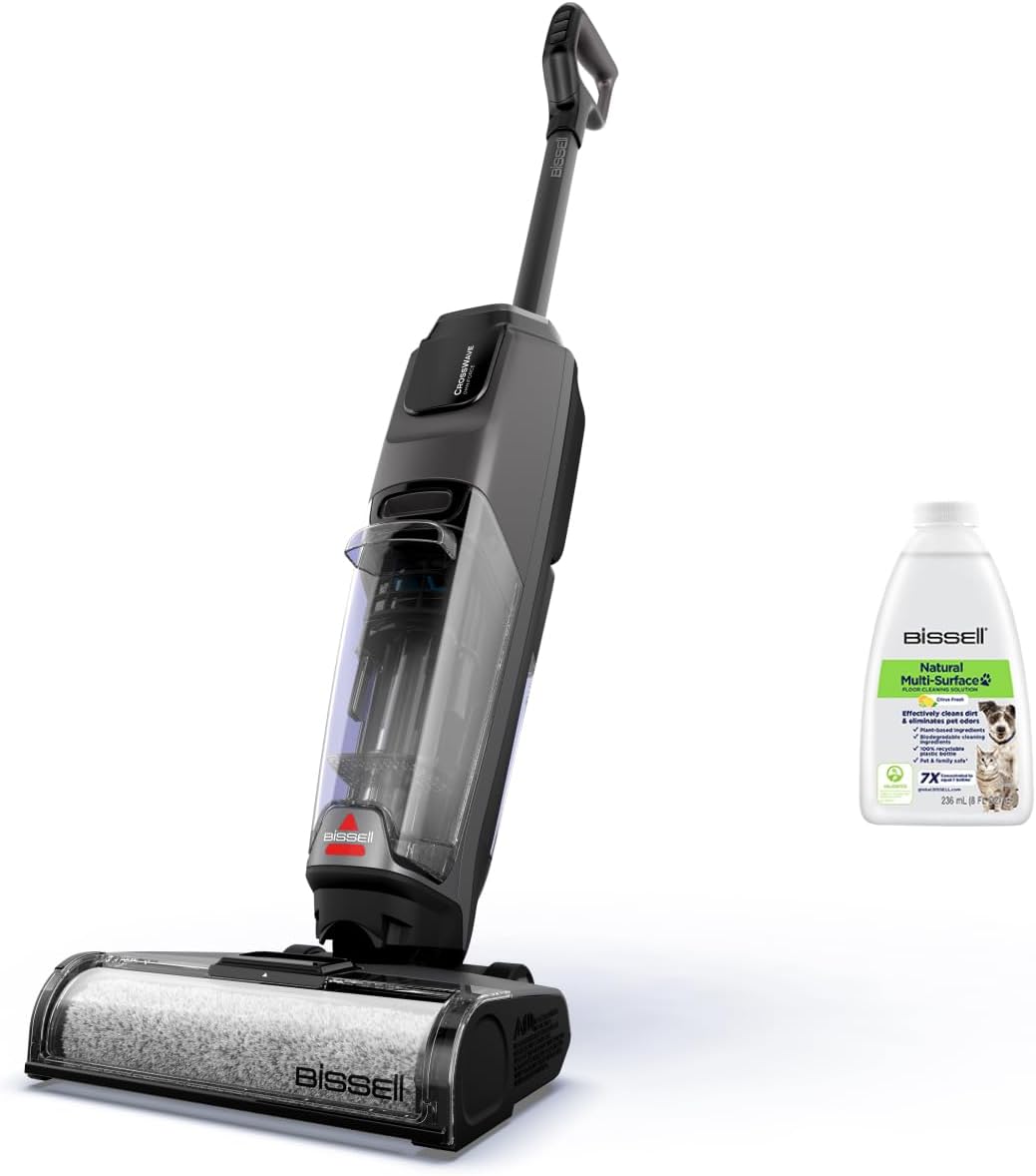 CrossWave OmniForce, Wet and Dry Vacuum Cleaner, Powerful Floor Cleaner Machine, Multi-Surface, Cordless Vacuum Cleaner with Turbo Mode & Vacuum-Only Mode, Wet Vac up to 240m2, 69 dBA, 3912E
