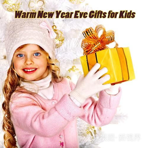 3 Pairs Kid's Gloves Winter Knit Gloves Warm Stretchy Unisex MagicGloves for 3,4,5,6,7,8 years Boys Girls 11-154