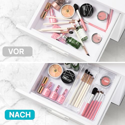 Vtopmart 9er Set Schubladen Organizer, 4 Größen für Makeup, Bad, Büro – Ansicht 2