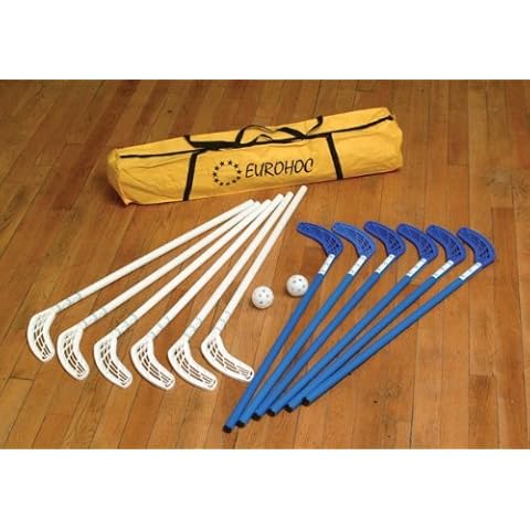 New Eurohoc Club Senior Indoor Hockey Complete Set Sticks Pucks Balls & Bag Cover