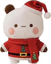 Bubu Dudu Christmas Edition – Adorable Panda Duo with Holiday Scarves and Hats – Romantic Couples & Family Festive Toy – Huggable Plush Stuffed Bear – 20cm (Bubu Christmas Plush)
